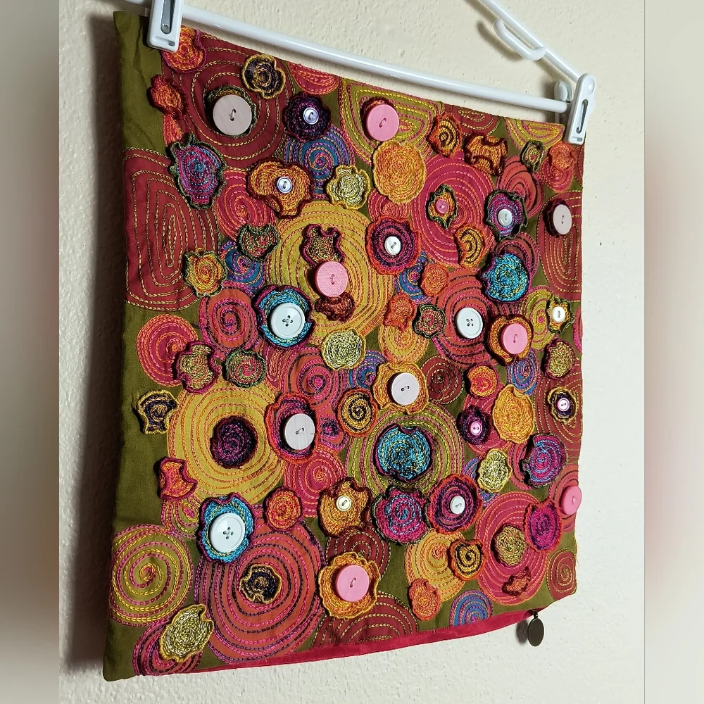 Pier 1 Multicolor Swirl Accent Pillow Cover